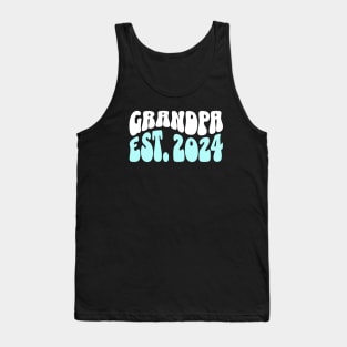 Grandpa Est. 2024 First Time Grandfather Gift Tank Top